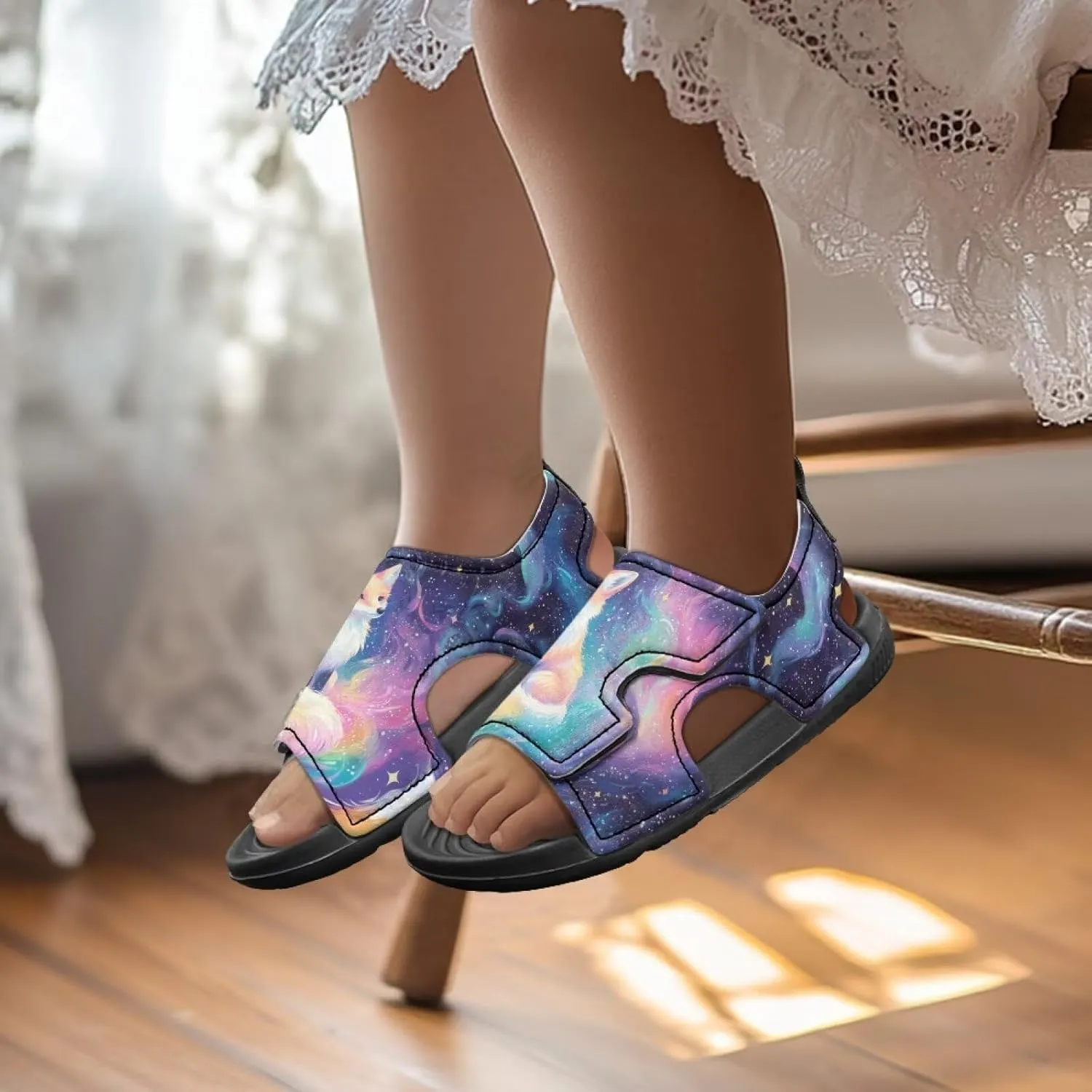 Toddler Sandals Girls Pool Slides Lightweight Summer Slippers for Kids