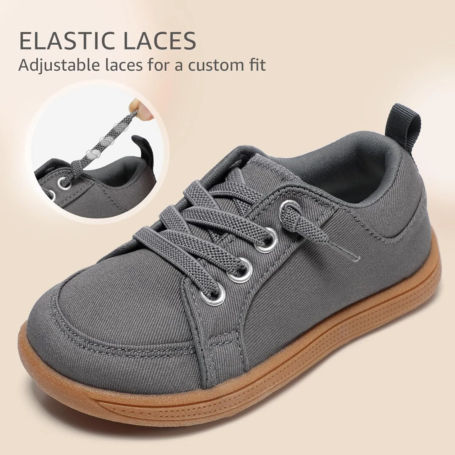 Toddler Wide Toe Box Barefoot Shoes: Boys Tennis Sneakers, First Walking Shoes, Flex Comfort Outdoor