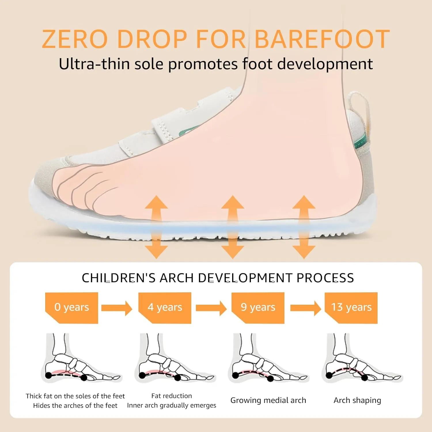 Toddler Wide Toe Box Shoes Barefoot Sneakers Girls Boys Zero Drop First Walking Running Tennis Grounding Shoes