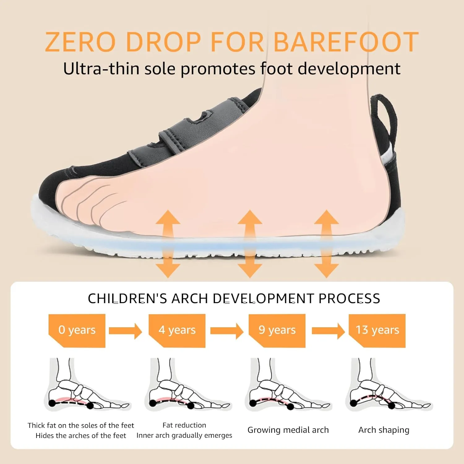 Toddler Wide Toe Box Shoes Barefoot Sneakers Girls Boys Zero Drop First Walking Running Tennis Grounding Shoes