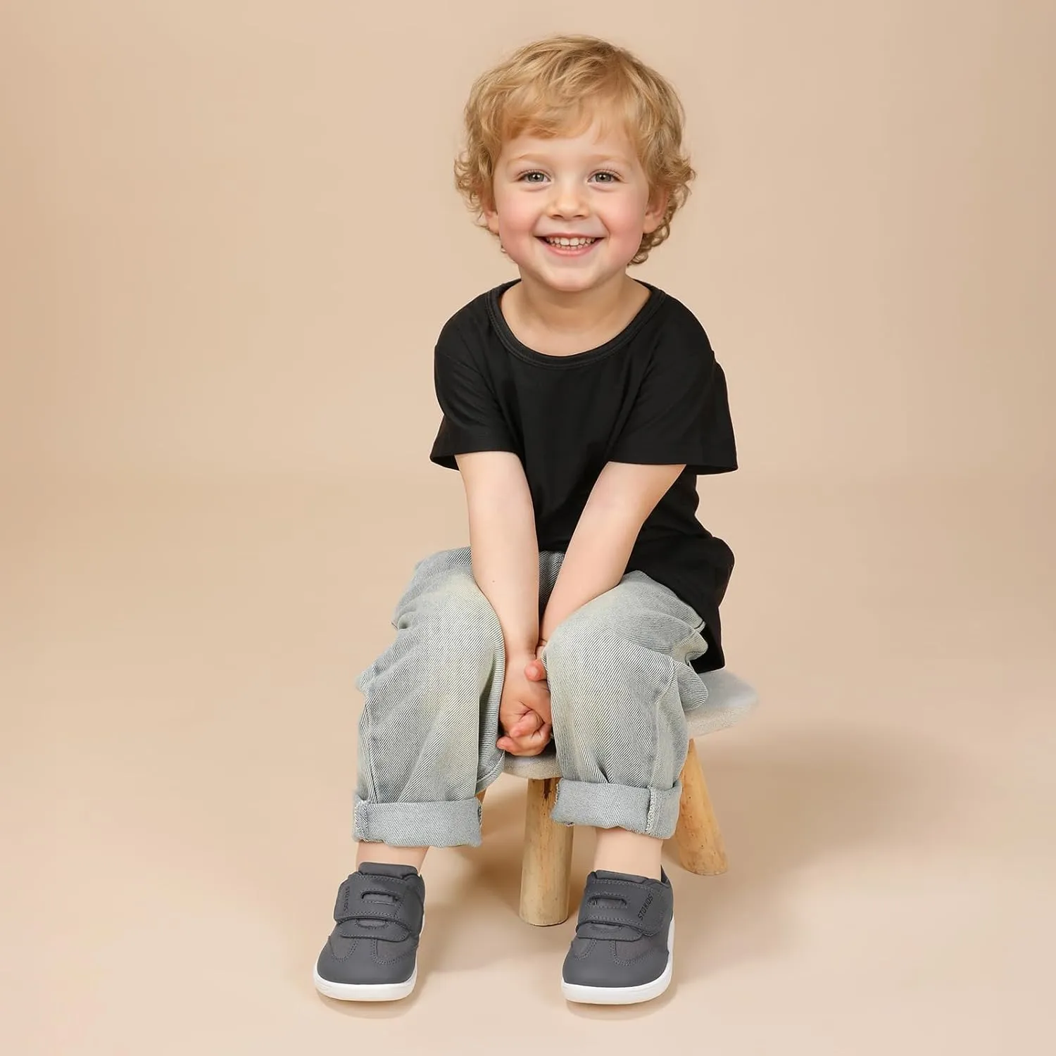 Toddler Wide Toe Box Shoes: Boys Barefoot Shoe Girl Sneakers Little Kids Tennis Non-Slip Zero Drop First Walking Breathable Running Athletic School Gym Sneaker