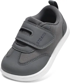 Toddler Wide Toe Box Shoes: Boys Barefoot Shoe Girl Sneakers Little Kids Tennis Non-Slip Zero Drop First Walking Breathable Running Athletic School Gym Sneaker