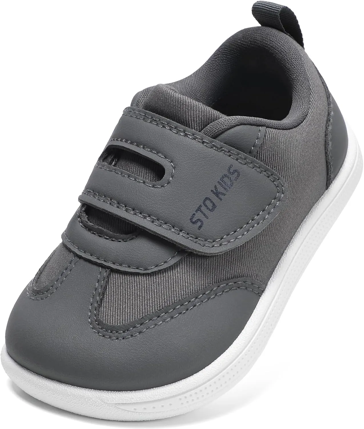 Toddler Wide Toe Box Shoes: Boys Barefoot Shoe Girl Sneakers Little Kids Tennis Non-Slip Zero Drop First Walking Breathable Running Athletic School Gym Sneaker