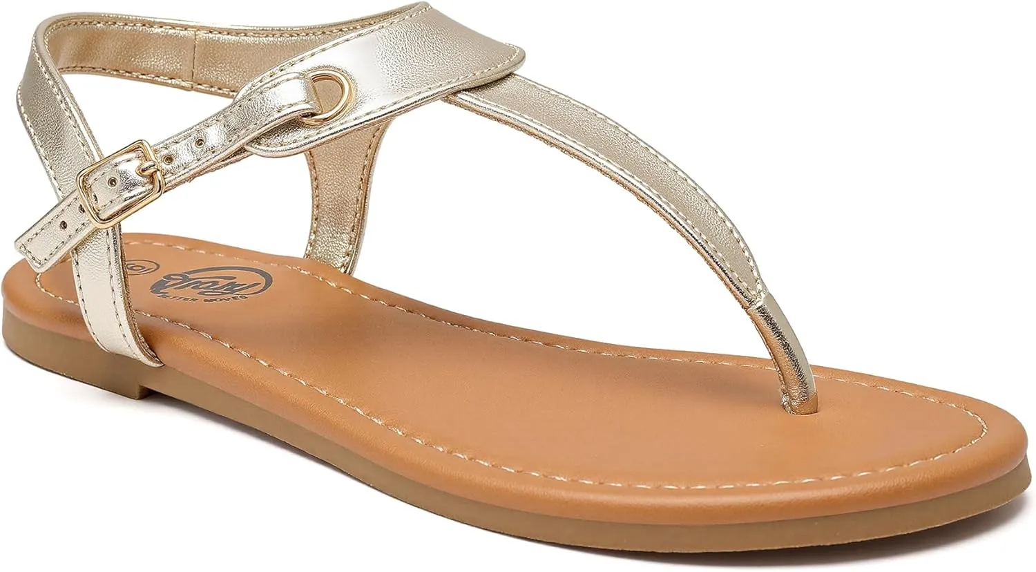 Trary Sandals Womens, Thong Sandals for Women with T-Strap, Adjustable Ankle Buckle for Women Sandals, Flat Sandals for Women Dressy, Cute Sandals for Women, Summer Sandals for Women 2023