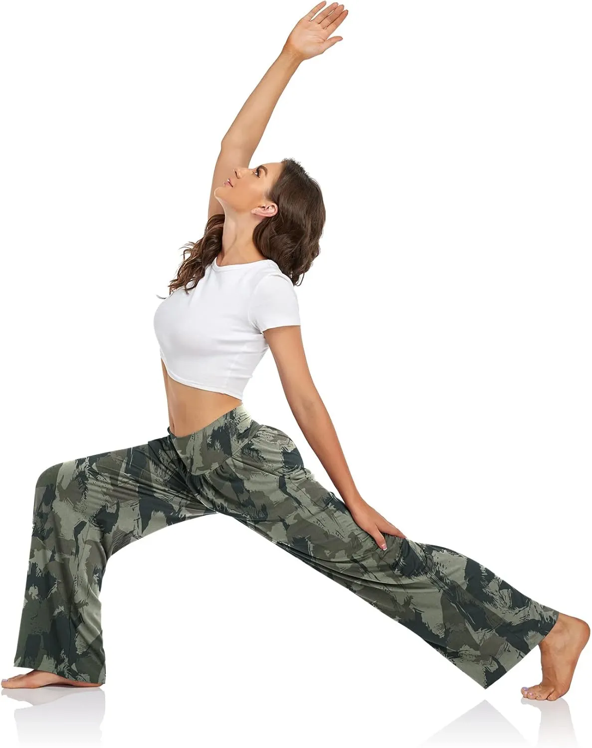 UEU Women's Casual Loose Wide Leg Cozy Pants Yoga Sweatpants Comfy High Waisted Sports Athletic Lounge Pants with Pockets