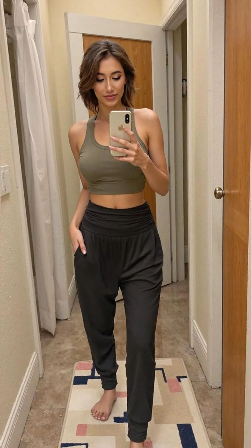 UEU Women's Cozy Yoga Joggers Pants Loose Workout Sweatpants Comfy Lounge Pants with Pockets