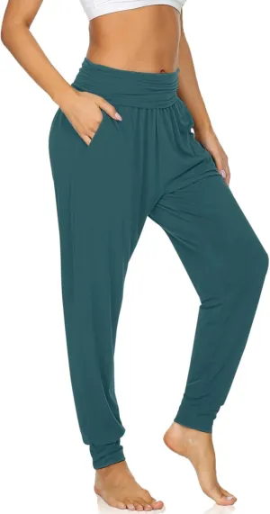UEU Women's Cozy Yoga Joggers Pants Loose Workout Sweatpants Comfy Lounge Pants with Pockets