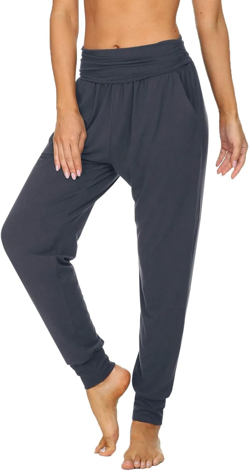 UEU Women's Cozy Yoga Joggers Pants Loose Workout Sweatpants Comfy Lounge Pants with Pockets