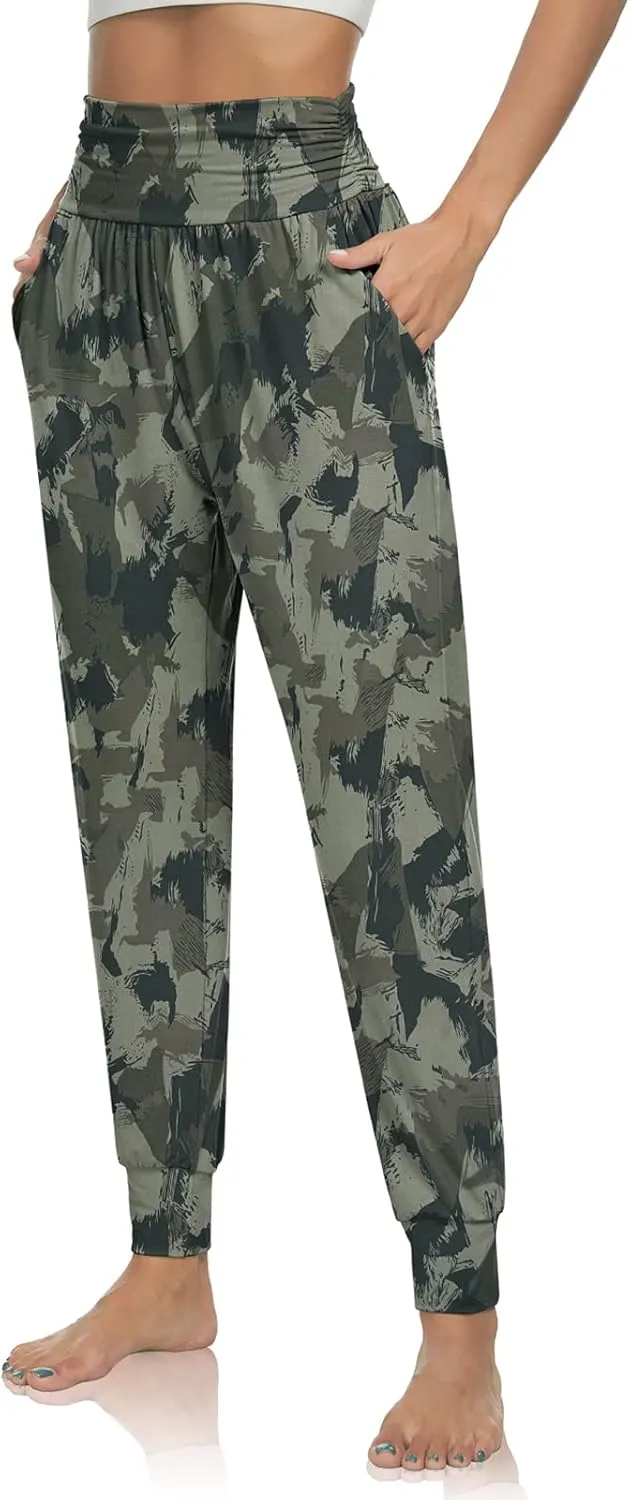 UEU Women's Cozy Yoga Joggers Pants Loose Workout Sweatpants Comfy Lounge Pants with Pockets