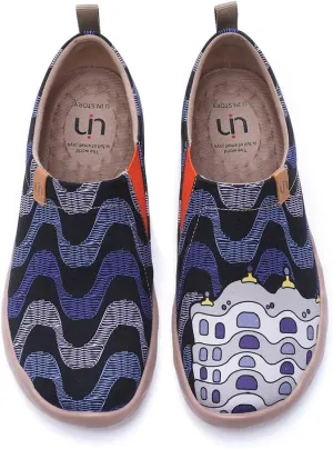 UIN Men's Art Design Travel Shoes Slip On Casual Loafers Stylish Lightweight Comfort Fashion Sneaker