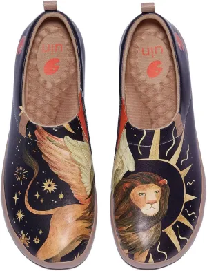UIN Women's Artistic Design Slip-On Microfiber PU Shoes Stylish Comfortable Casual Loafers Lightweight Everyday Travel Footwear