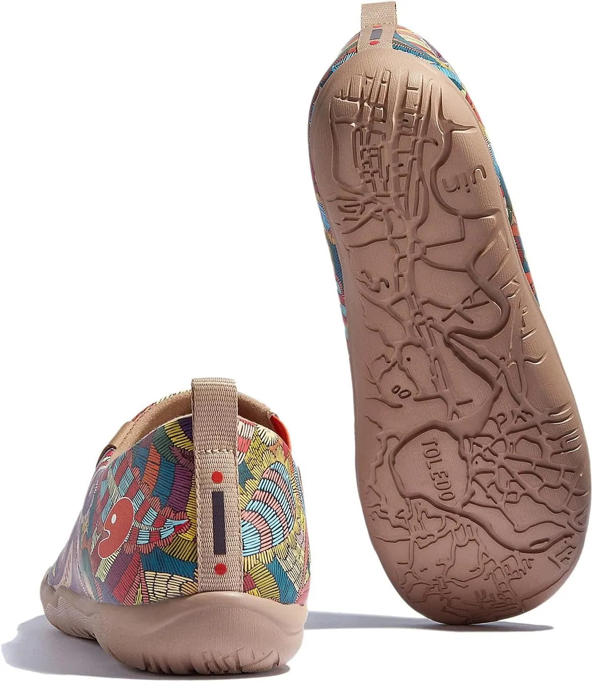UIN Women's Artistic Design Slip-On Microfiber PU Shoes Stylish Comfortable Casual Loafers Lightweight Everyday Travel Footwear