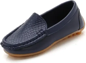 Unisex Kids Comfort Loafers Baby Boys Girls Leather Slip-On Boat Shoes Soft Rubber Sole Outdoor First 𝐖alkers Flat