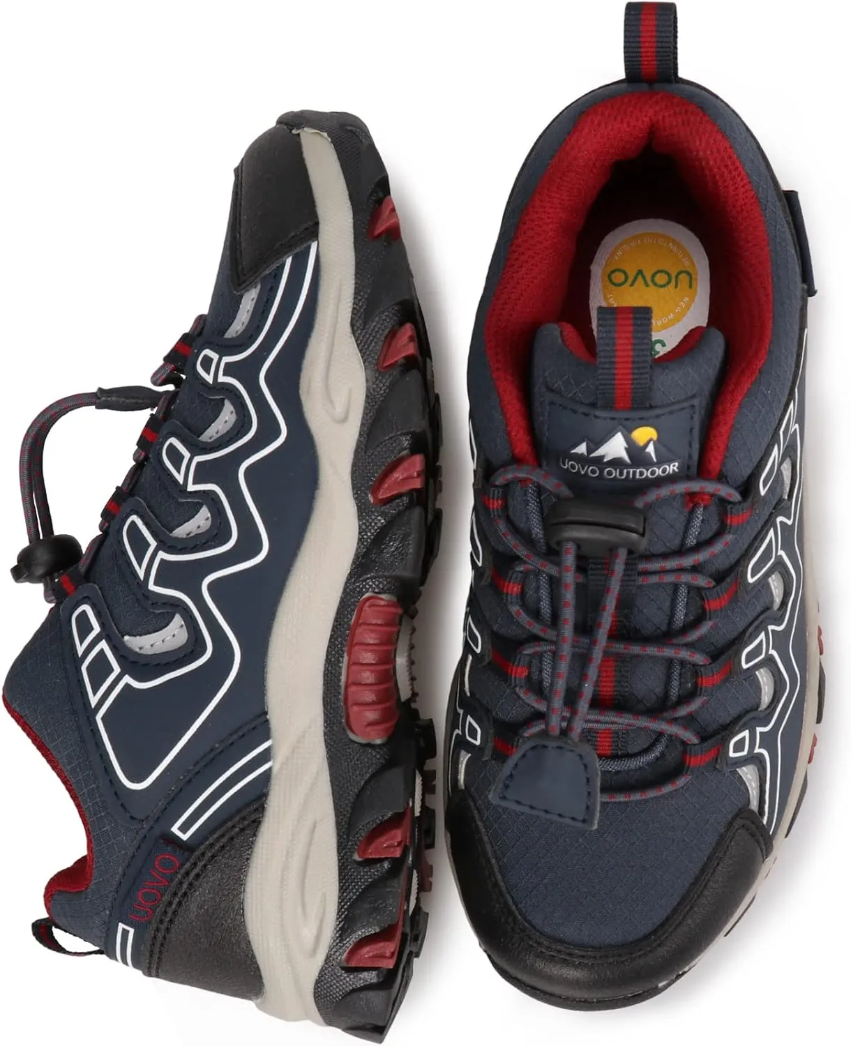 UOVO Boys Girls Kids Sneakers Hiking Running Outdoor Walking Tennis Shoes Waterproof Non Slip Fashion Sneakers(Little/Big Kids