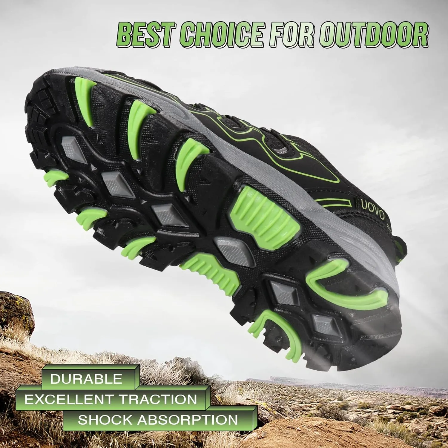 UOVO Boys Shoes Boys Tennis Running Sneakers Waterproof Hiking Shoes Kids Outdoor Fashion Sneakers Slip Resistant (Big/Little Boys)