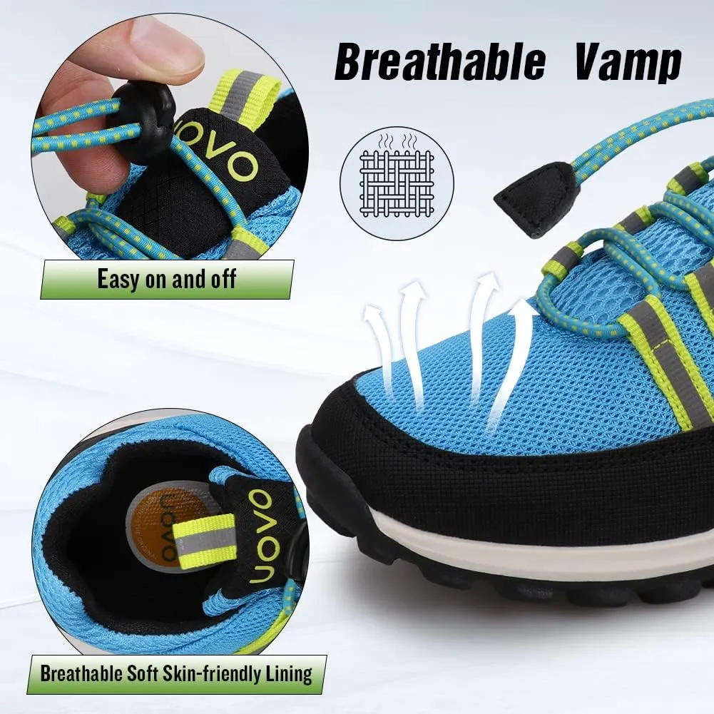 UOVO Boys Sneakers - Boys Hiking Tennis Running Shoes - Kids Waterproof Athletic Outdoor Sneakers - Non-Slip Comfortable (Little/Big Boys)