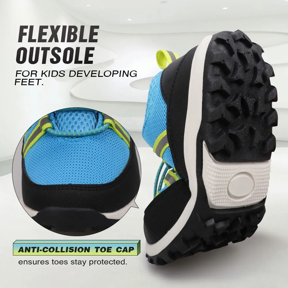 UOVO Boys Sneakers - Boys Hiking Tennis Running Shoes - Kids Waterproof Athletic Outdoor Sneakers - Non-Slip Comfortable (Little/Big Boys)