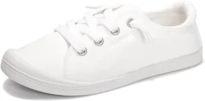 Vanessa Women's Slip On Canvas Shoes Low Top Fashion Sneakers Casual Flats Walking Shoes Comfy Loafers