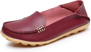 VenusCelia Women's Natural 2 Comfort Walking Flat Loafer