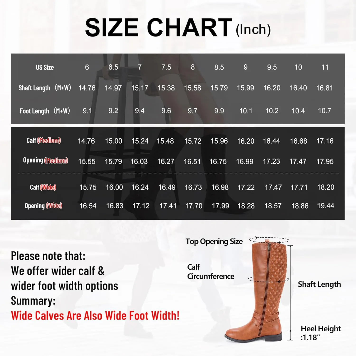 Vepose Women's 949 Knee High Boots,Tall Riding Boots Low Heel with Wide Calf