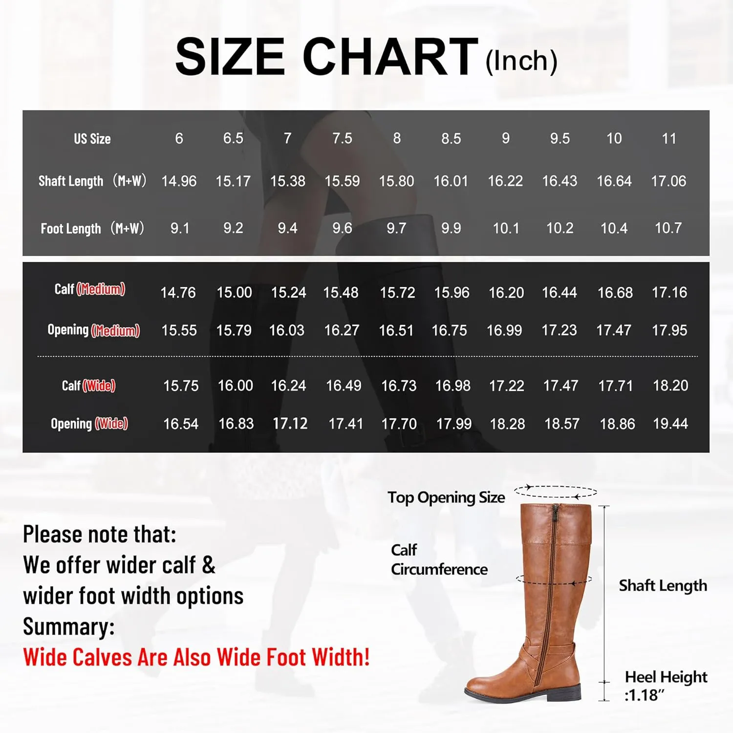 Vepose Women's 949 Knee High Boots,Tall Riding Boots Low Heel with Wide Calf