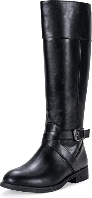 Vepose Women's 949 Knee High Boots,Tall Riding Boots Low Heel with Wide Calf