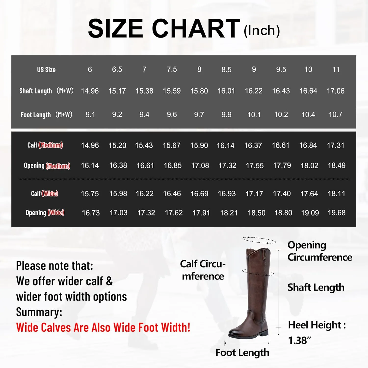 Vepose Women's Knee High Boots 956 Wide Calf Zipper Tall Fashion Boots