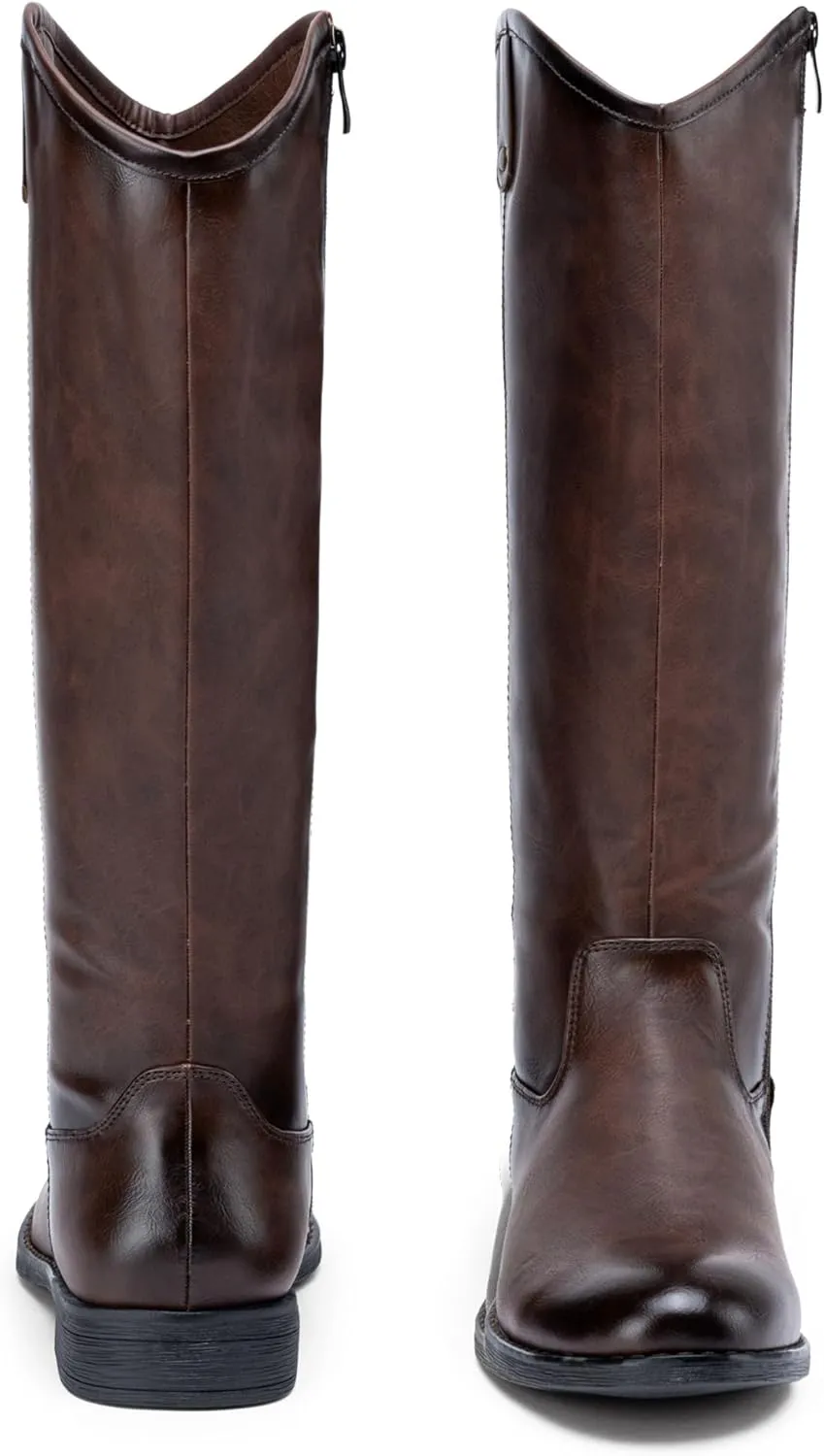 Vepose Women's Knee High Boots 956 Wide Calf Zipper Tall Fashion Boots