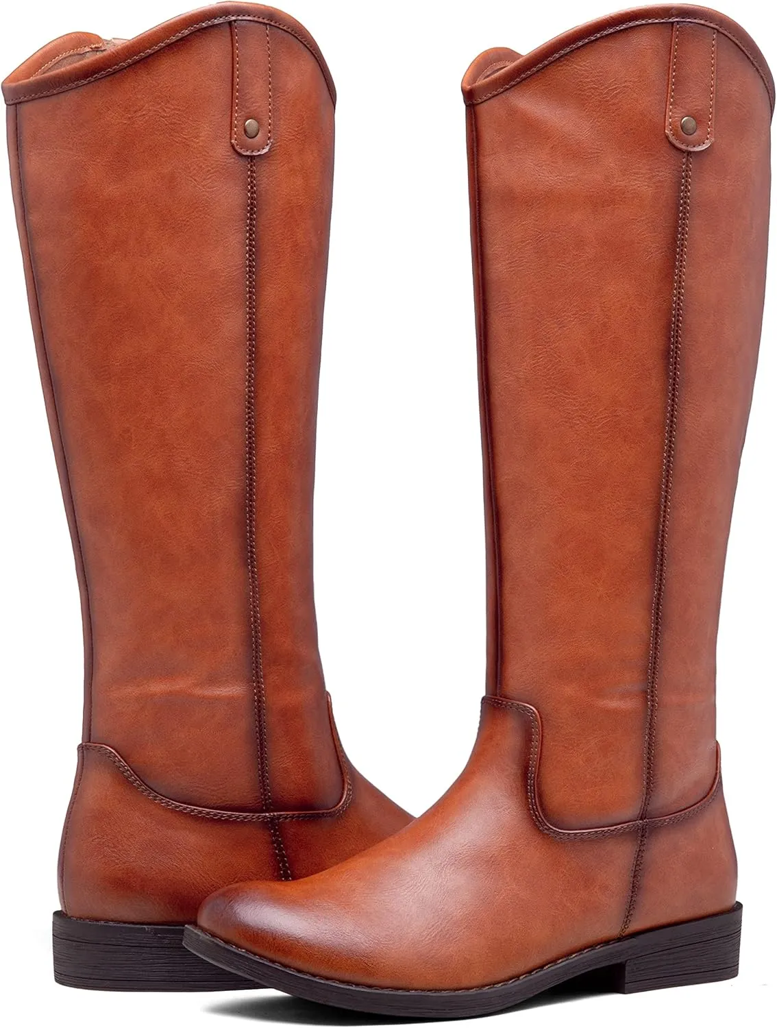 Vepose Women's Knee High Boots 956 Wide Calf Zipper Tall Fashion Boots