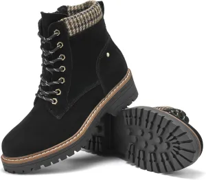 VERDASCO Womens Boots Ladies Casual Water-Resistant Lace Up With Zipper Inside Boots Fashion Round Toe Lug Sole Ankle Boots&Booties for Women