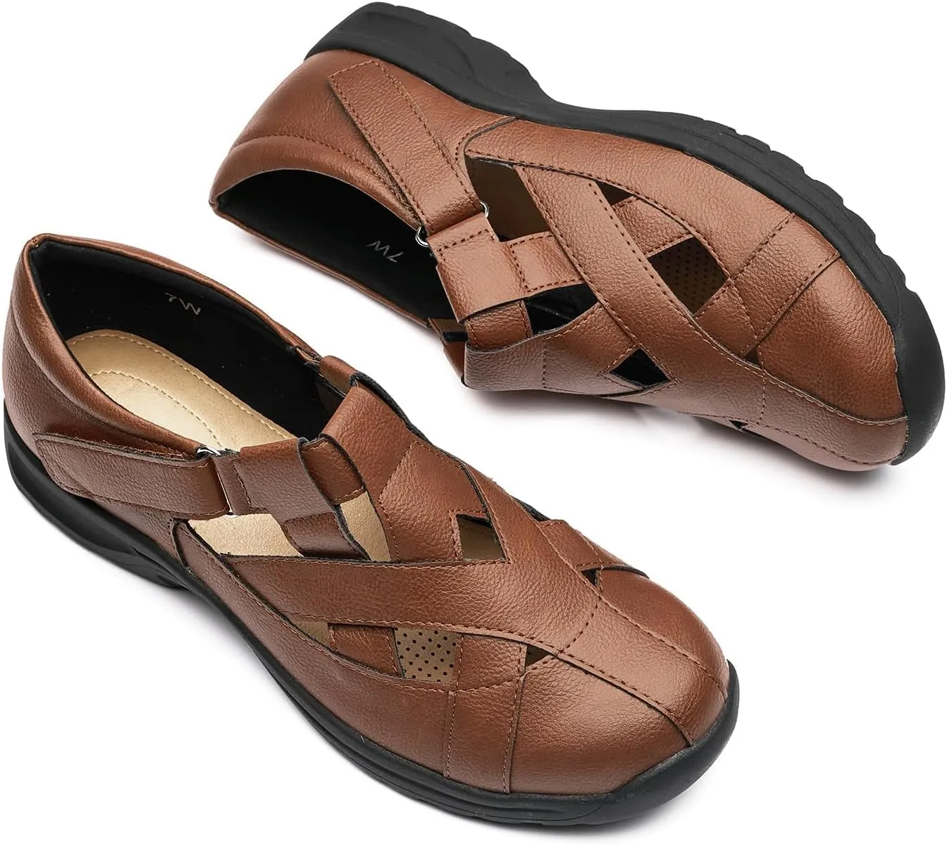 VERDASCO Womens Wide Shoes Casual Loafers Comfort Flats Sandals Classic Dressy Shoes