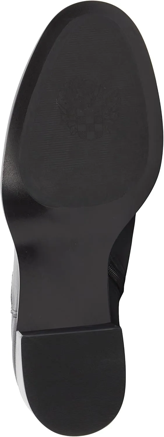 Vince Camuto Zemmy Black Soft Silky Leather Knee High Block Heel Dress Boots