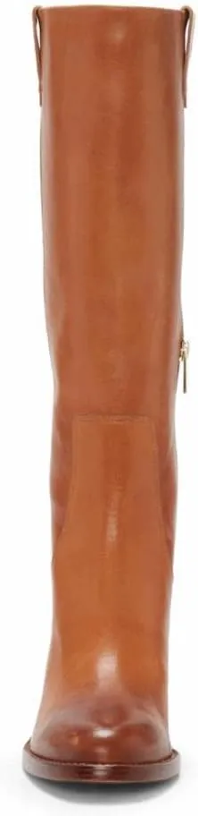 Vince Camuto Zemmy Black Soft Silky Leather Knee High Block Heel Dress Boots