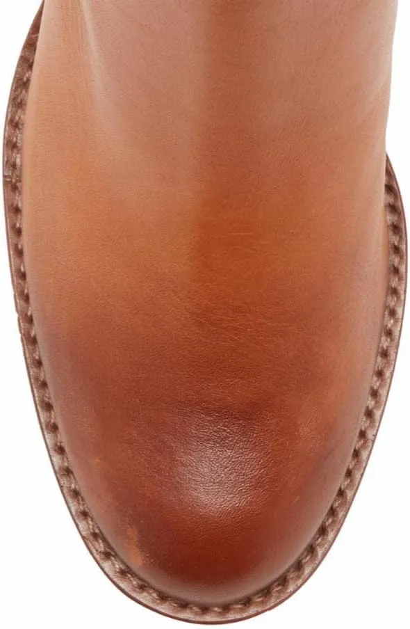 Vince Camuto Zemmy Black Soft Silky Leather Knee High Block Heel Dress Boots