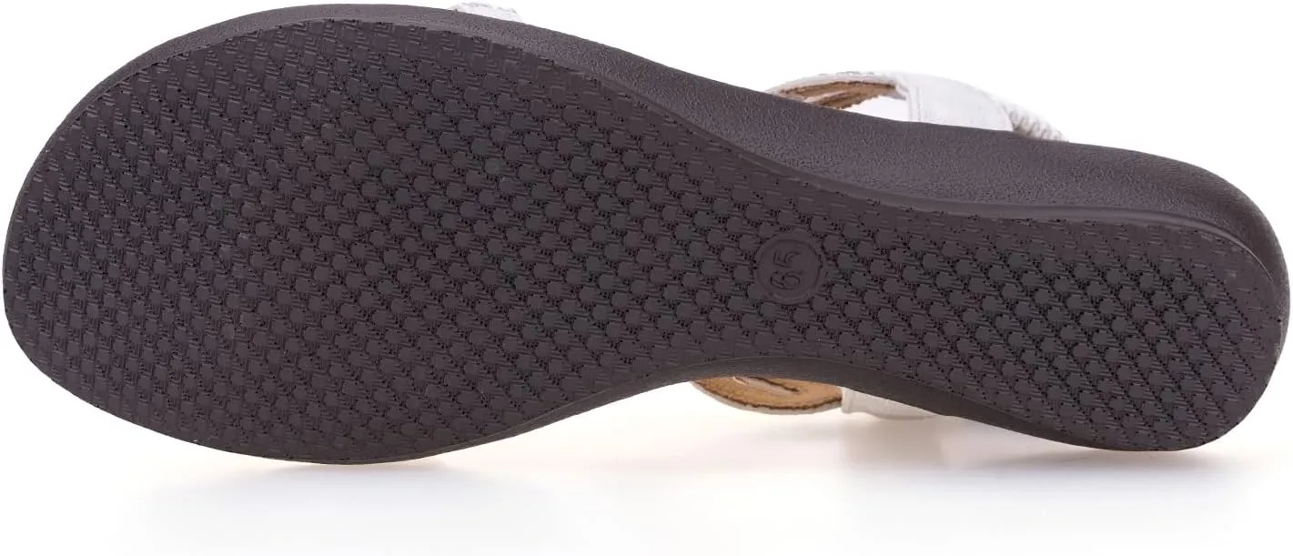 VJH confort Women’s Flat Sandals,Comfort Elastic Strap Rhinestone Open Toe Slip-On Casual Walking Sandals