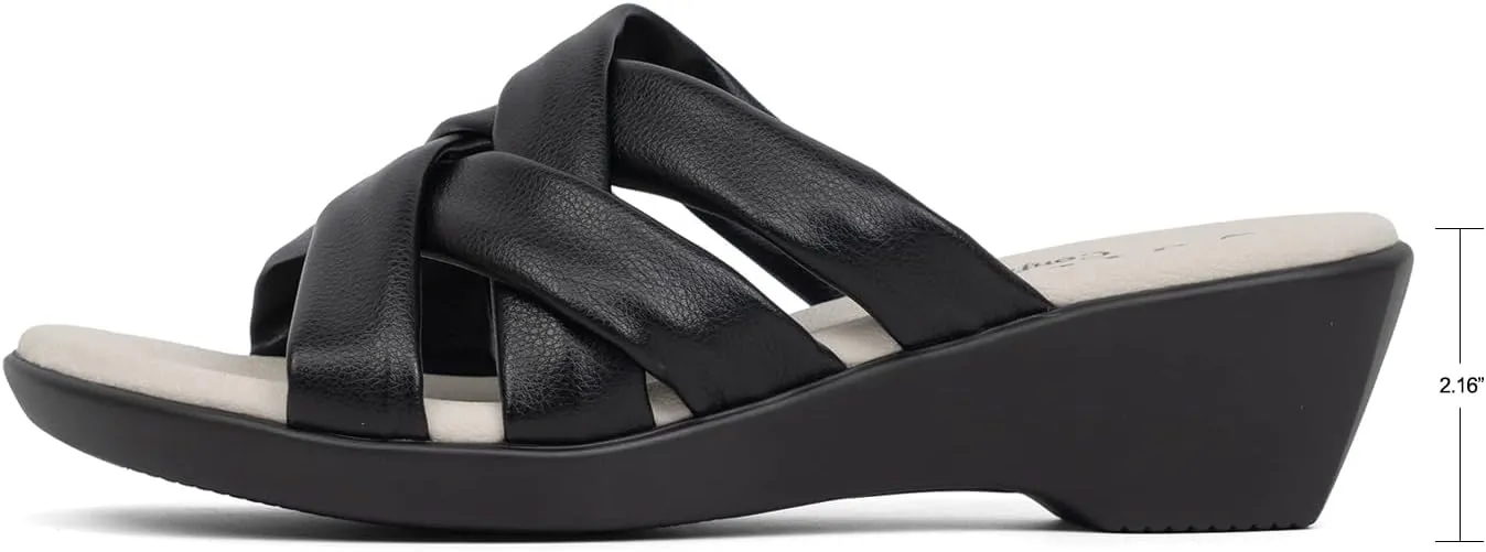VJH confort Women’s Slides Sandals Orthopedic Slippers,Comfortable Wedge Platform Slip Flops Flip Casual Walking Sandals