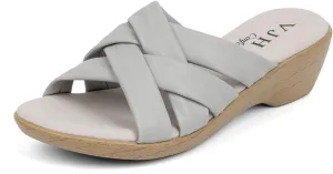 VJH confort Women’s Slides Sandals Orthopedic Slippers,Comfortable Wedge Platform Slip Flops Flip Casual Walking Sandals