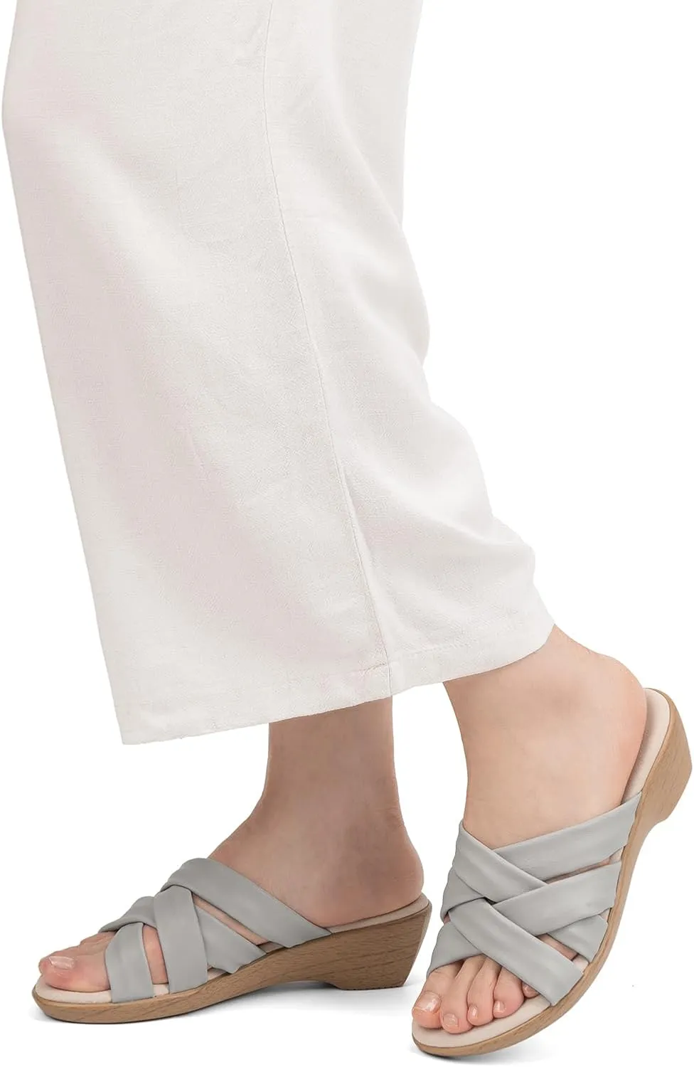 VJH confort Women’s Slides Sandals Orthopedic Slippers,Comfortable Wedge Platform Slip Flops Flip Casual Walking Sandals