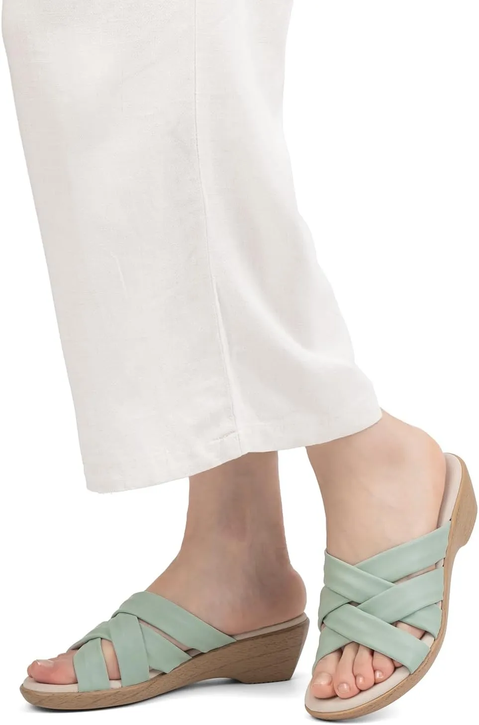 VJH confort Women’s Slides Sandals Orthopedic Slippers,Comfortable Wedge Platform Slip Flops Flip Casual Walking Sandals