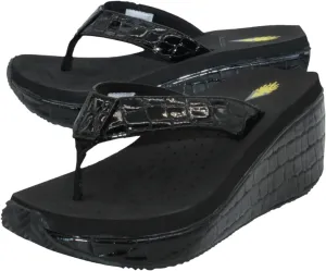 VOLATILE Frappachino Wedge Sandals for Women Featuring Genuine Leather with EVA Insole and Rubber Outsole