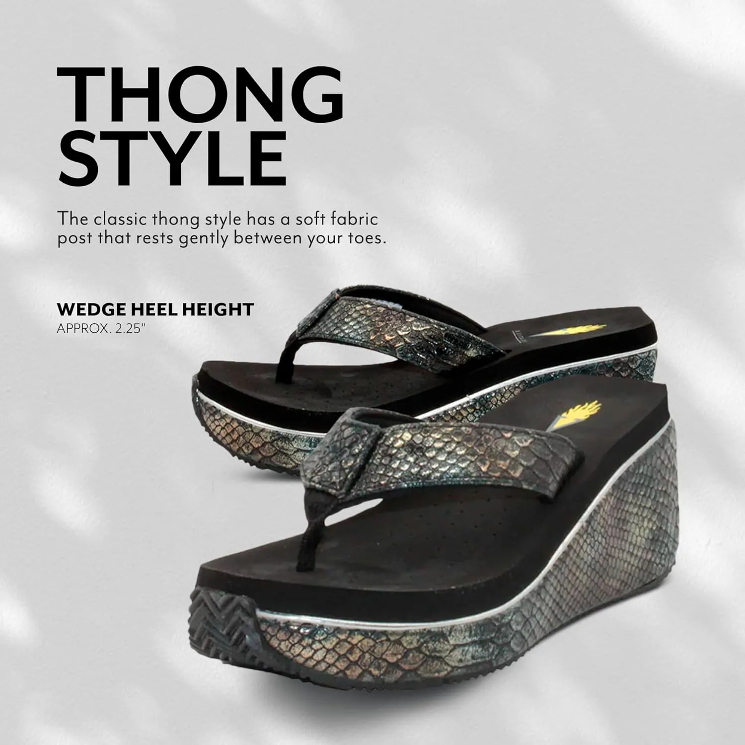 VOLATILE Frappachino Wedge Sandals for Women Featuring Genuine Leather with EVA Insole and Rubber Outsole