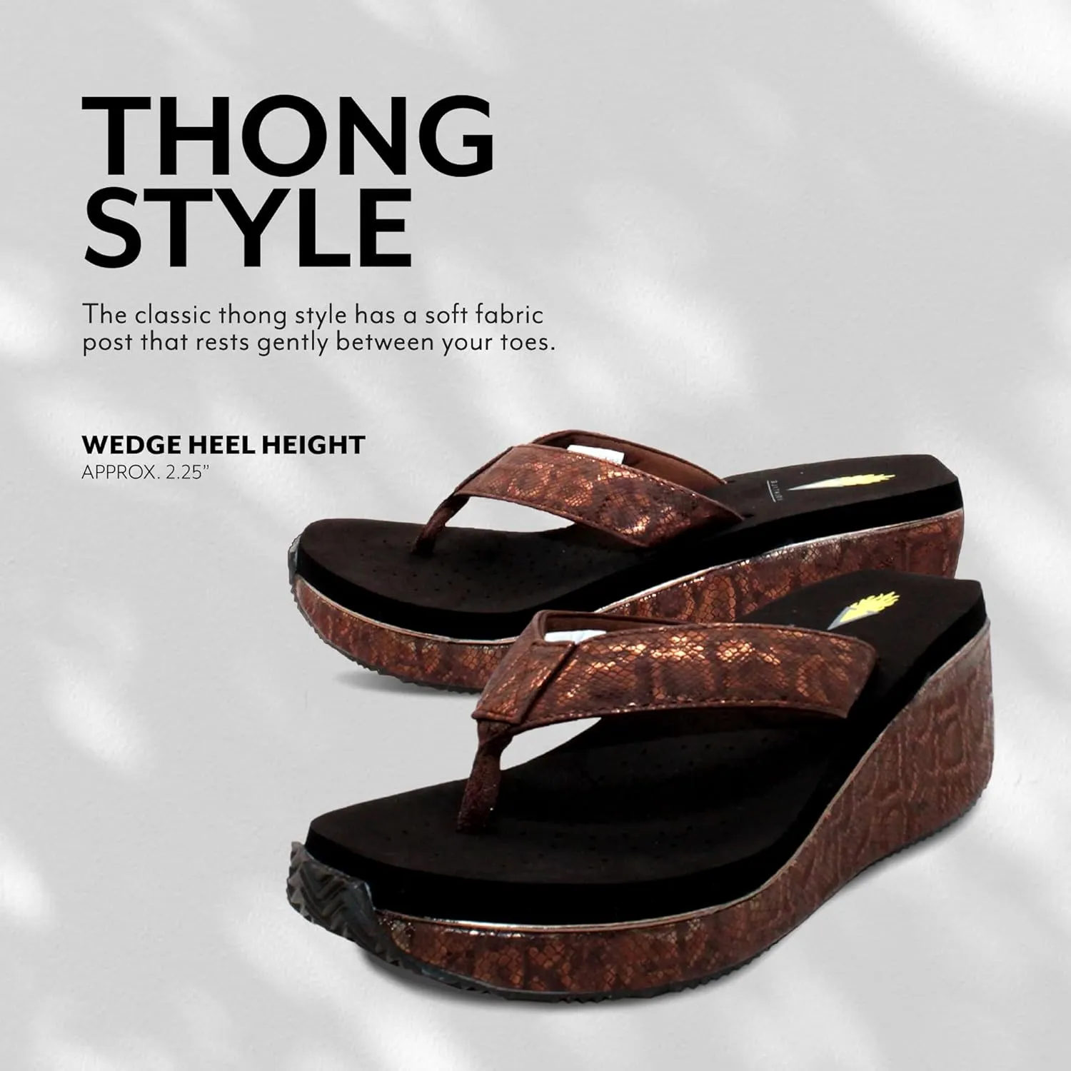 VOLATILE Frappachino Wedge Sandals for Women Featuring Genuine Leather with EVA Insole and Rubber Outsole