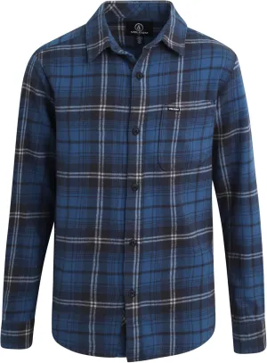 Volcom Boys Button Down Shirt - Classic Woven Long Sleeve Plaid Collared Flannel Shirt for Boys (Sizes: 4-20)