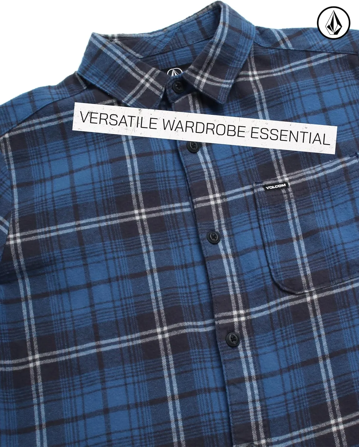 Volcom Boys Button Down Shirt - Classic Woven Long Sleeve Plaid Collared Flannel Shirt for Boys (Sizes: 4-20)