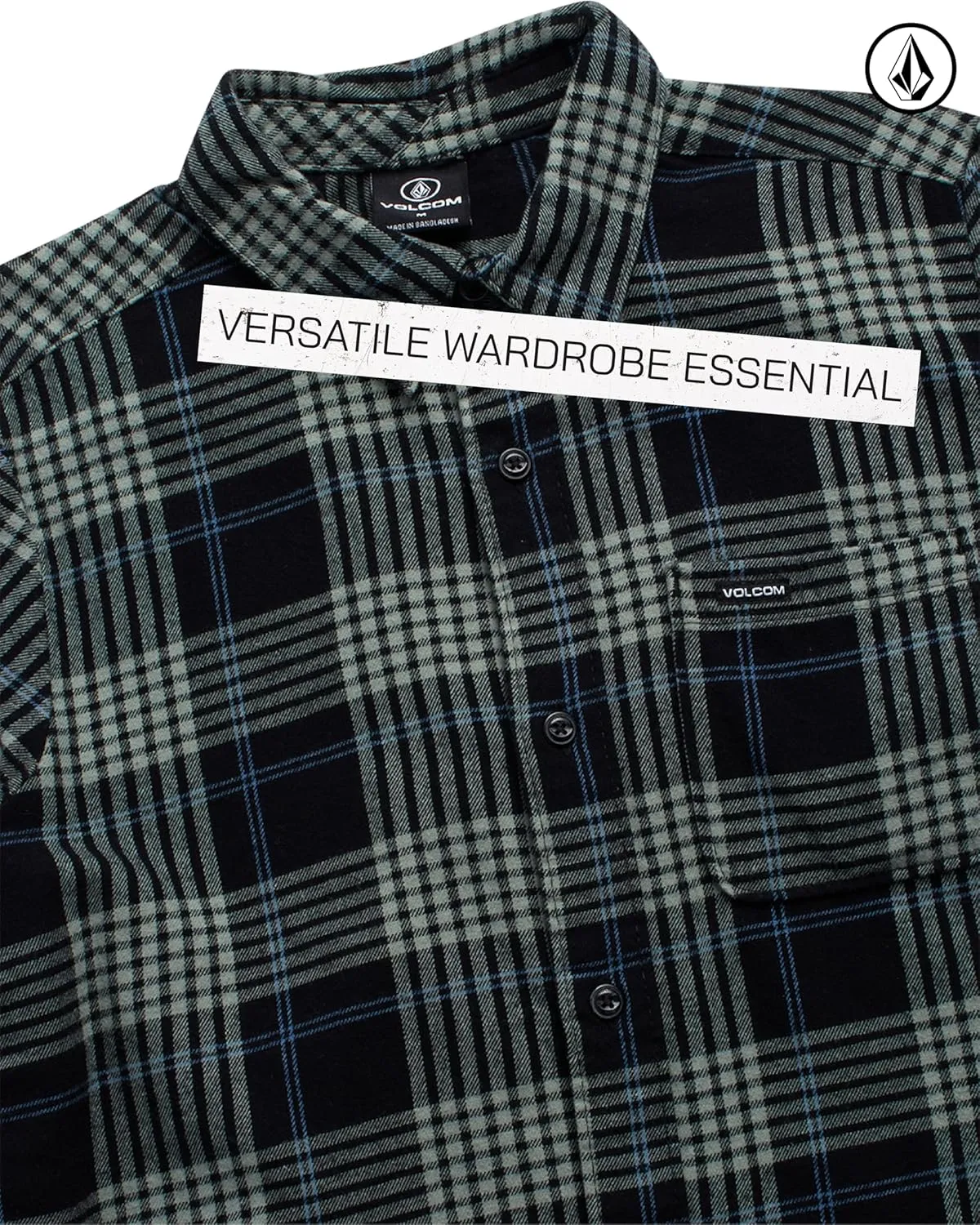 Volcom Boys Button Down Shirt - Classic Woven Long Sleeve Plaid Collared Flannel Shirt for Boys (Sizes: 4-20)