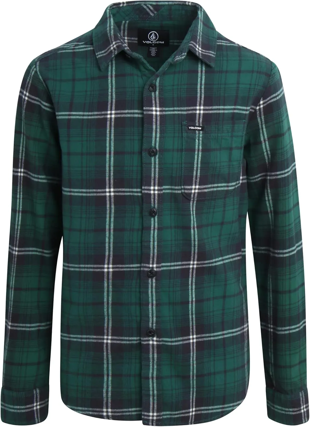 Volcom Boys Button Down Shirt - Classic Woven Long Sleeve Plaid Collared Flannel Shirt for Boys (Sizes: 4-20)