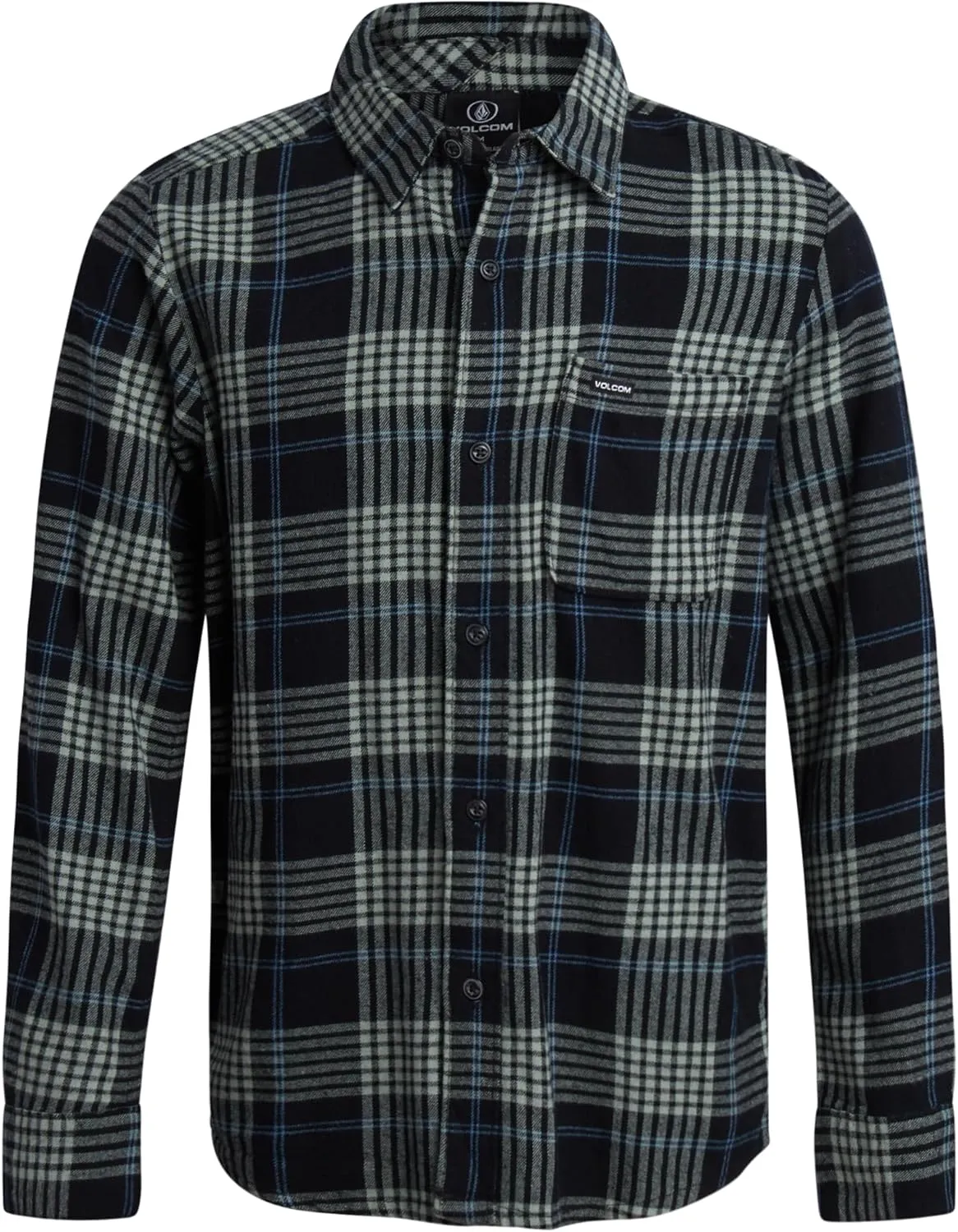 Volcom Boys Button Down Shirt - Classic Woven Long Sleeve Plaid Collared Flannel Shirt for Boys (Sizes: 4-20)