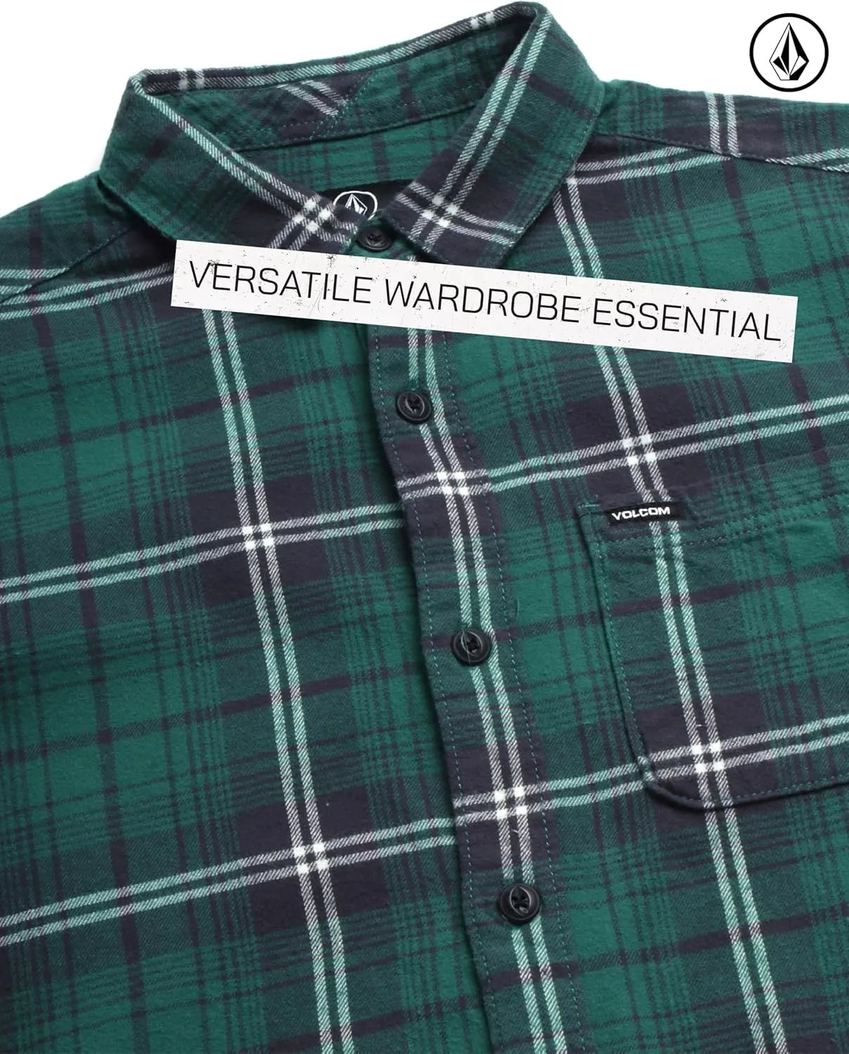 Volcom Boys Button Down Shirt - Classic Woven Long Sleeve Plaid Collared Flannel Shirt for Boys (Sizes: 4-20)