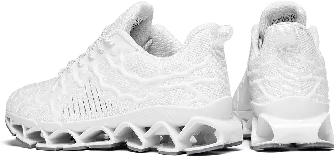 Vooncosir Men's Fashion Sneakers Breathable Mesh Running Shoes Blade Non Slip Soft Sole Casual Athletic Walking Shoes