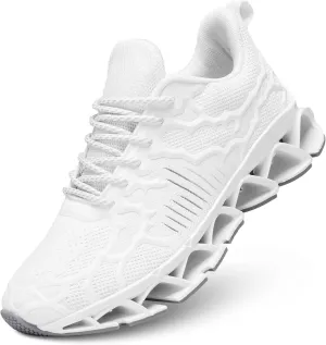 Vooncosir Men's Fashion Sneakers Breathable Mesh Running Shoes Blade Non Slip Soft Sole Casual Athletic Walking Shoes